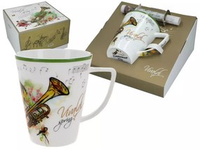 Vivaldi porcelán bögre díszdobozban - 400 ml Négy évszak Tavasz