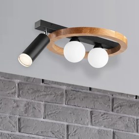 Spotlámpa OTIS 2xG9/5W/230V + 1xE27/15W/230V tölgy