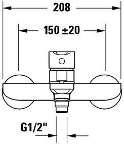 Duravit DC5230001010 - D-CODE kádcsaptelep, fényes króm