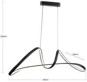 Brilagi-LED Dimmelhető TWISTER kábeles LED/60W/230V 3000-6000K fekete + távirányító