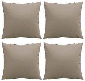 4 db tópszínű szövet kanapépárna 50 x 50 cm