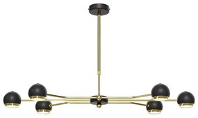 Jupiter 1979 - Csillár rúdon TIANA 6xGU10/10W/230V fekete/arany