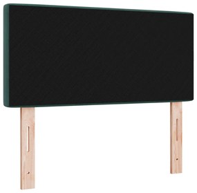 Fejtámla Kristálygombos Kárpitozott Sötét Zöld 90 cm Bársony