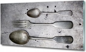 Fotótapéta falra edzett üveg Evőeszköz 120x60