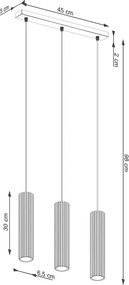 Szürkésbarna fém függőlámpa Gleam – Sollux