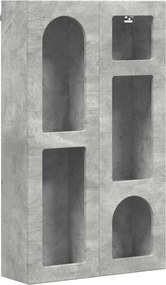vidaXL Függő szekrény polcokkal Beton Szürke 59 x 20 x 100 cm Faanyag