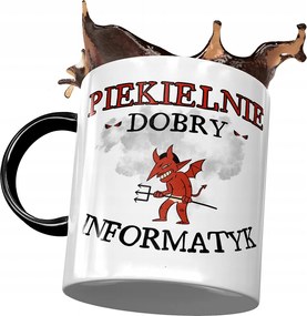 Bögre Fekete Informatikusoknak Pokolian Jó Nyomtatott Fotóval