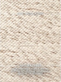 Bézs-natúr színű kézi szövésű gyapjú szőnyeg 160x230 cm Lyon Beans – Elle Decoration