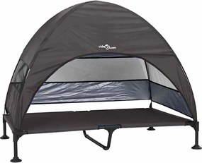 vidaXL Felemelkedett kutyafekhely Barna 127 x 81 x 108 cm