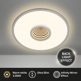 Briloner 3847014 - TORO LED mennyezeti lámpatest LED/18W/230V Ø 42 cm matt króm