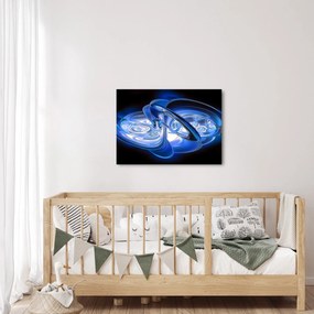Kék absztrakt kép (70x50 cm)