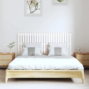 fehér tömör fenyőfa fali fejtámla 147 x 3 x 60 cm