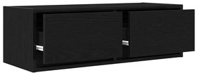 fekete tölgy színű szerelt fa TV-szekrény 80x31x25,5 cm