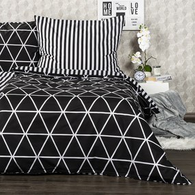 4Home Galaxy pamut ágynemű, fekete, 160 x 200 cm, 70 x 80 cm