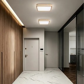 Brilagi - Dimmelhető MOLINA SQUARE LED/48W/230V lámpatest, tölgy, 40x40 cm + távirányító