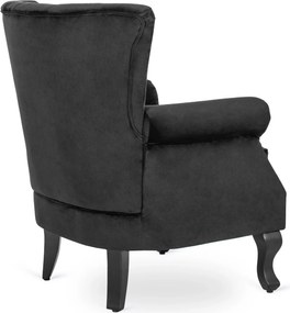 Fotel fekete bársony kárpittal – MALLO