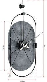 Sntr falióra, ezüst, 77×29 cm