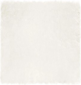 vidaXL Műgyapjú Szőnyeg Tafalla Fehér 120 x 120 cm Poliészter