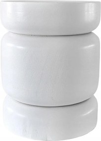 Dohányzóasztal Nigrum fa fehér 32x32x40 cm Homla