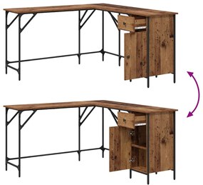 vidaXL Asztal Öreg fa 141 x 141 x 75 cm Faanyag
