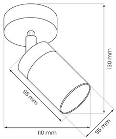 Brilagi - Fali spotlámpa POKER 1xGU10/25W/230V bézs
