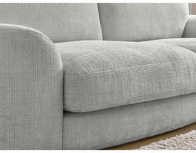 Világosszürke zsenília sarokkanapé (jobb oldali-heverő résszel) Leonore – Bobochic Paris