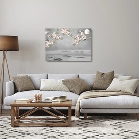Kép - Hold a táj felett (üvegen) (70x50 cm)