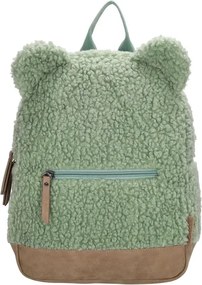 Zöld bolyhos gyerek hátizsák „Winnie”