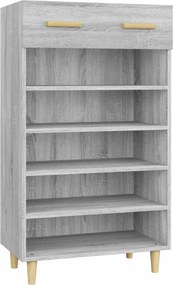vidaXL szürke sonoma színű szerelt fa cipőszekrény 60 x 35 x 105 cm