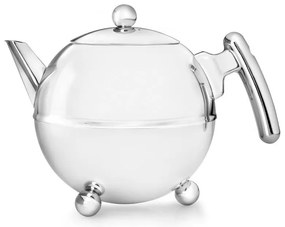 Ezüstszínű rozsdamentes acél teáskanna 1,2 l Bella Ronde – Bredemeijer