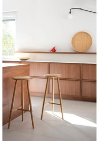 Natúr színű tölgyfa bárszék (ülésmagasság 75 cm) Blanc – Gazzda