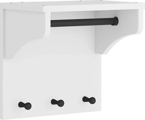 vidaXL SANDNES tömör fenyőfa falra szerelt kabátállvány 43x30x42 cm