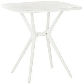 Fehér Műanyag Kerti Asztal 70 x 70 cm SERSALE Beliani