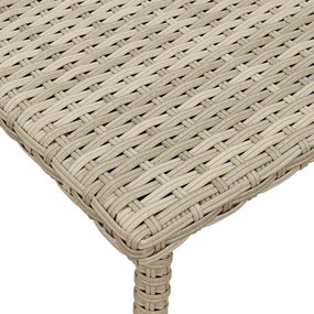 téglalap polyrattan kerti dohányzóasztal 40x40x37cm