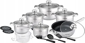 Cheffinger edénykészlet 18 db-os rozsdamentes acélból