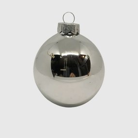 Silver ezüst üveg karácsonyi gömb szett 12*6cm