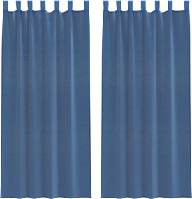 vidaXL 2 db királykék fátyolfüggönyök hurokkal 140x245 cm