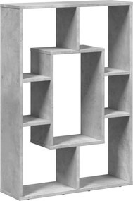 vidaXL betonszürke szerelt fa könyvespolc 63 x 20 x 90 cm