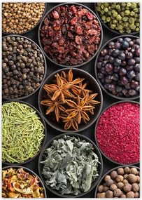 Poszterek A4 Pion Fűszertartó tálak gyógynövények