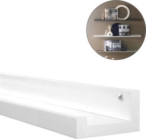 Fali polc képekhez FOTOPLANK 120 cm, fehér