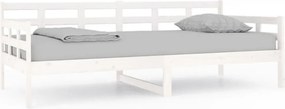 vidaXL fehér tömör fenyőfa kanapéágy 90 x 200 cm