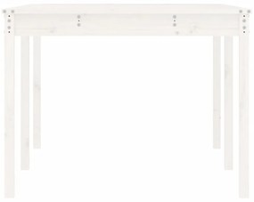 fehér tömör fenyőfa kerti asztal 203,5 x 100 x 76 cm