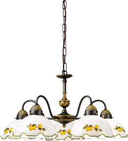 Kolarz 731.85.116 - Láncos csillár NONNA 5xE27/75W/230V citromos