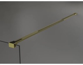 Mexen, Mexen Kioto zuhanykabin fala 125 x 200 cm, átlátszó 8 mm, arany - 800-125-002-50-00