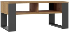 Riano MIX 2P dohányzóasztal, 90x50x58 cm, antracit-tölgy