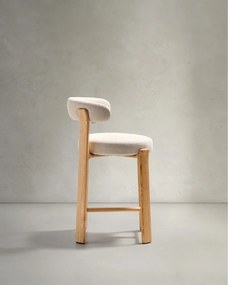 Bézs-világos natúr színű kőrisfa bárszék (ülésmagasság 65 cm) Granite – Kave Home