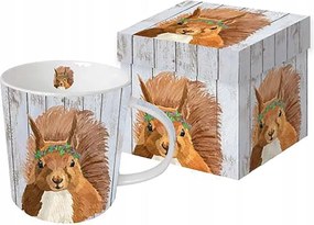 Nagy Porcelán Bögre Ppd Shirley mókus koszorúban 0,4