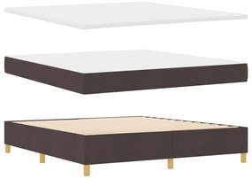Boxspring Ágy Mattal és Pad Dark Brown 180x200 cm Szövet