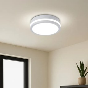 Brilagi - LED kültéri lámpa mozgásérzékelővel BENE LED/18W/230V átm. 21,5 cm fehér IP54