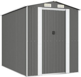 vidaXL világosszürke horganyzott acél kerti fészer 192 x 274 x 223 cm